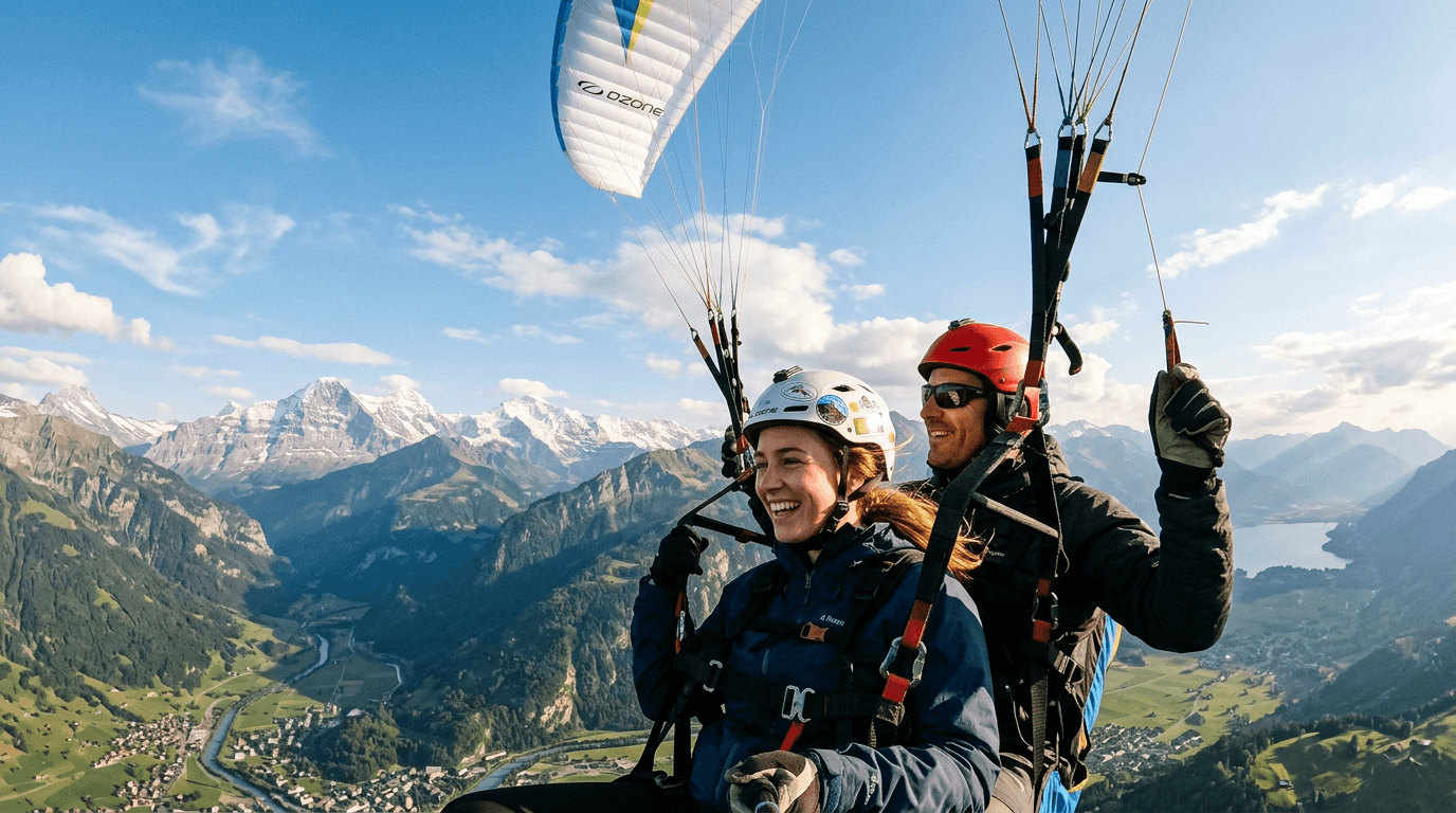 Tandem paragliding — start learning to fly